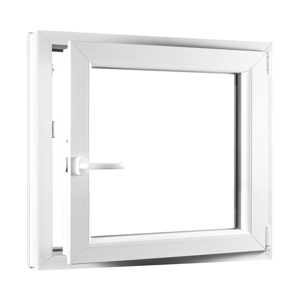 Skladova-okna Jednokřídlé plastové okno PREMIUM otvíravo-sklopné pravé 800 x 800 mm barva bílá