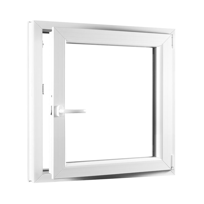 Skladova-okna Jednokřídlé plastové okno PREMIUM otvíravo-sklopné pravé 800 x 900 mm barva bílá