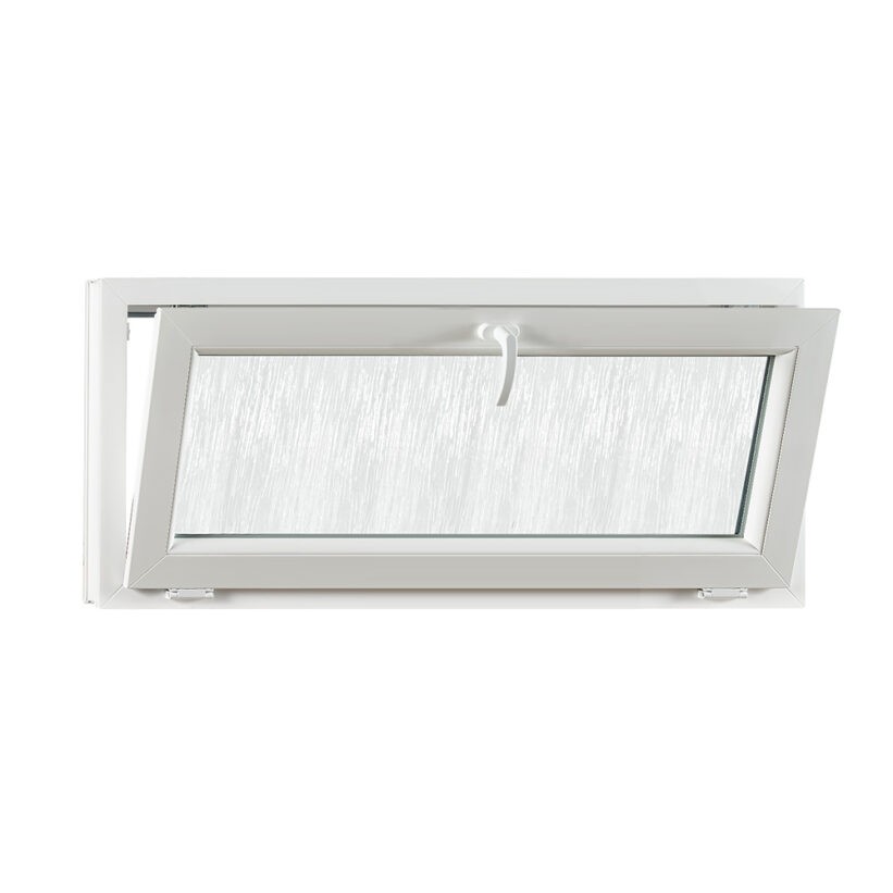 Skladova-okna Sklopné plastové okno PREMIUM - sklo kůra 1200 x 550 mm barva bílá