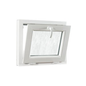 Skladova-okna Sklopné plastové okno PREMIUM sklo kůra 490 x 400 mm barva bílá