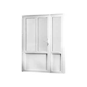 Skladova-okna Vedlejší vchodové dveře dvoukřídlé levé PREMIUM 1380 x 2080 mm barva bílá
